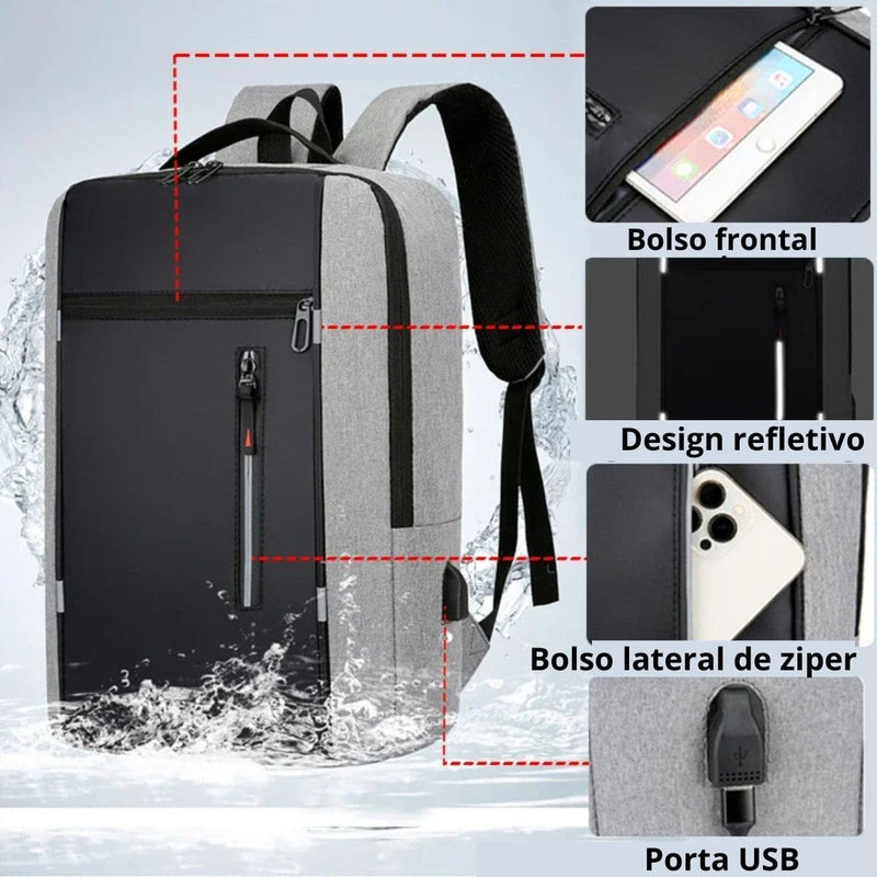 Mochila impermeável - Conforto e elegância nas suas Costas.